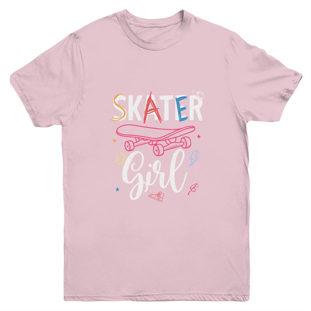 Skater Skateboard Skateboarding For Girls Youth Youth Shirt | Teecentury.com