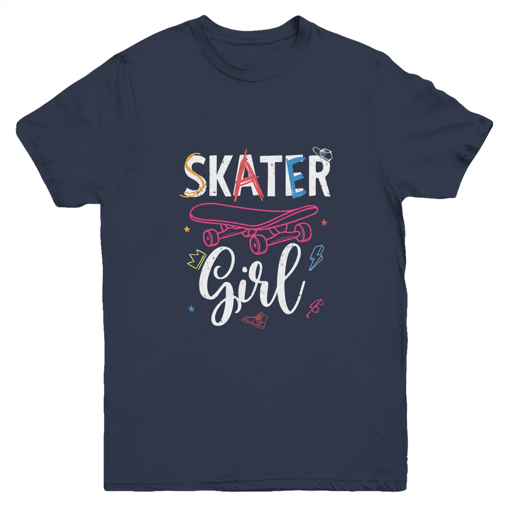 Skater Skateboard Skateboarding For Girls Youth Youth Shirt | Teecentury.com