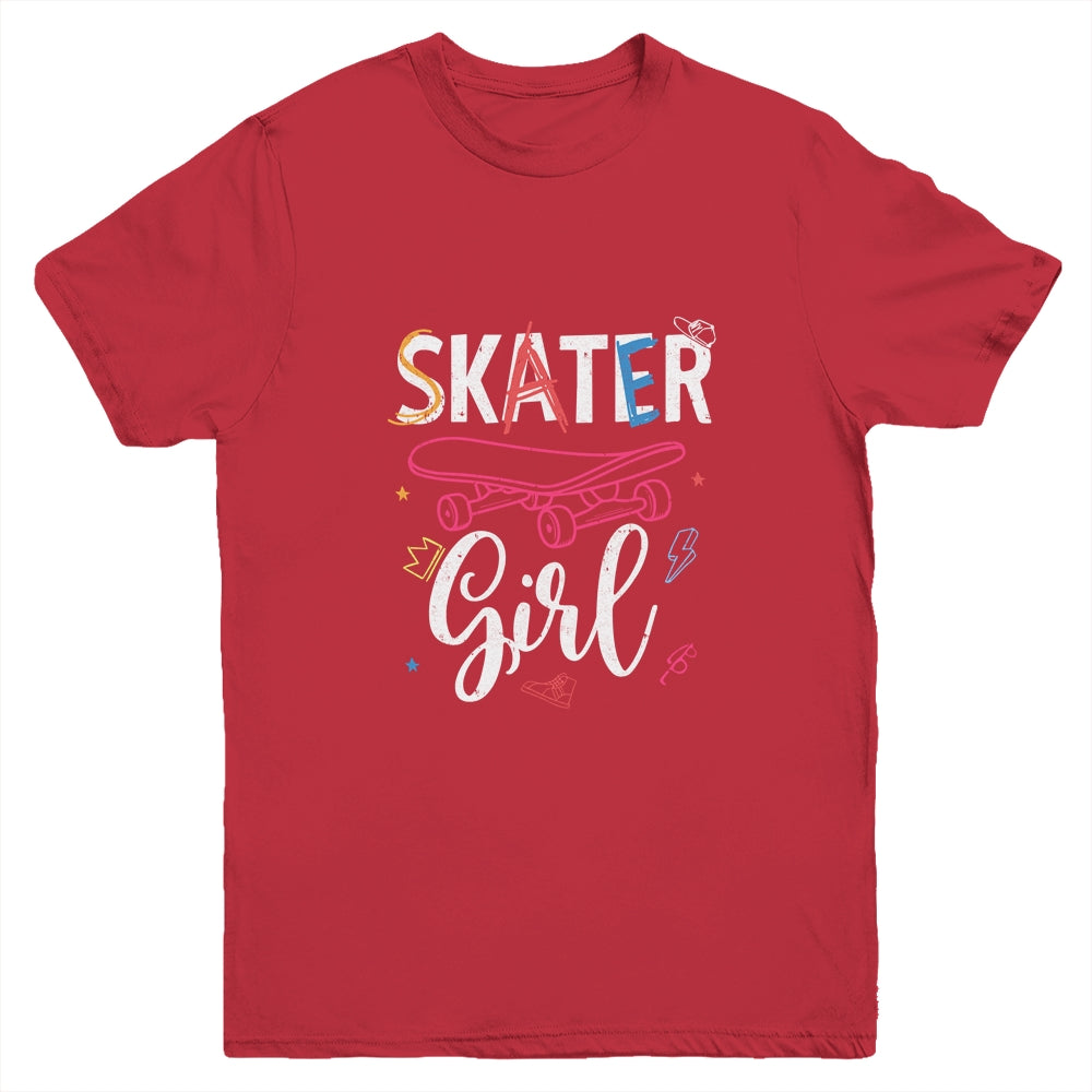 Skater Skateboard Skateboarding For Girls Youth Youth Shirt | Teecentury.com