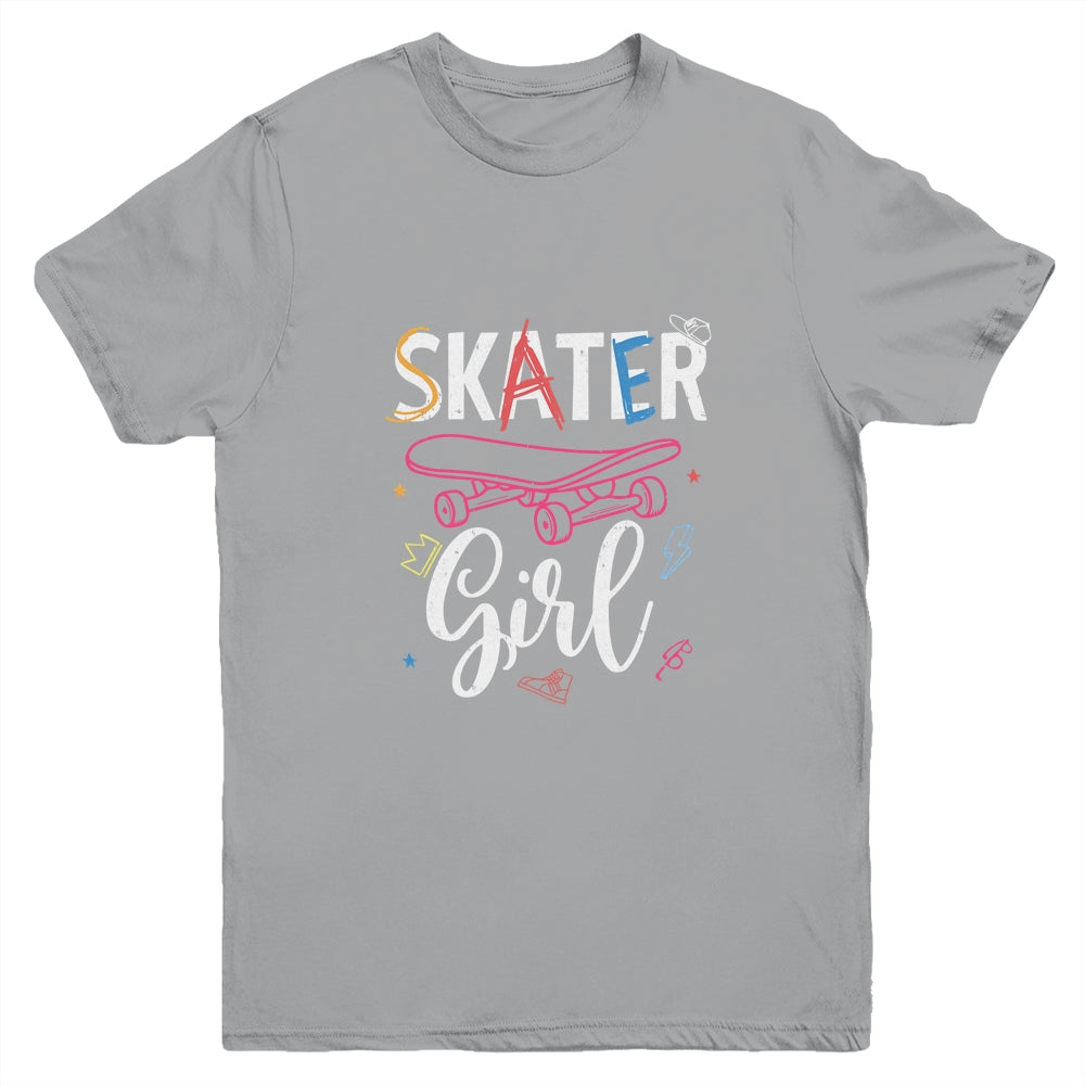 Skater Skateboard Skateboarding For Girls Youth Youth Shirt | Teecentury.com