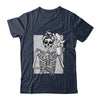 Skeleton Drinking Coffee Messy Bun Halloween Costume Women Shirt & Hoodie | teecentury