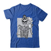 Skeleton Drinking Coffee Messy Bun Halloween Costume Women Shirt & Hoodie | teecentury