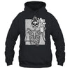 Skeleton Drinking Coffee Messy Bun Halloween Costume Women Shirt & Hoodie | teecentury