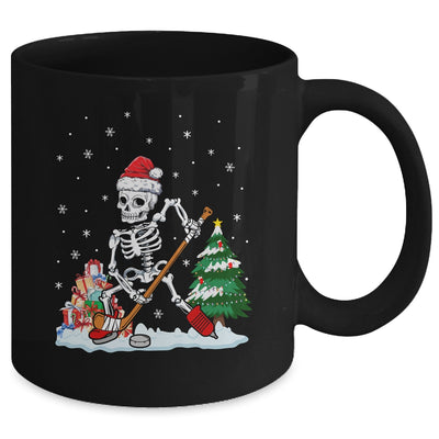 Skeleton Ice Hockey Lover Christmas Costume Skates Christmas Mug | teecentury