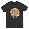 Skeleton Riding Mummy T Rex Halloween Boys Girls Kids Youth Youth Shirt | Teecentury.com