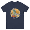 Skeleton Riding Mummy T Rex Halloween Boys Girls Kids Youth Youth Shirt | Teecentury.com