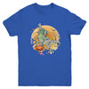 Skeleton Riding Mummy T Rex Halloween Boys Girls Kids Youth Youth Shirt | Teecentury.com