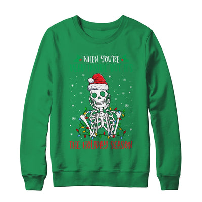 Skeleton When You're Dead Inside But It's The Holiday Season T-Shirt & Sweatshirt | Teecentury.com