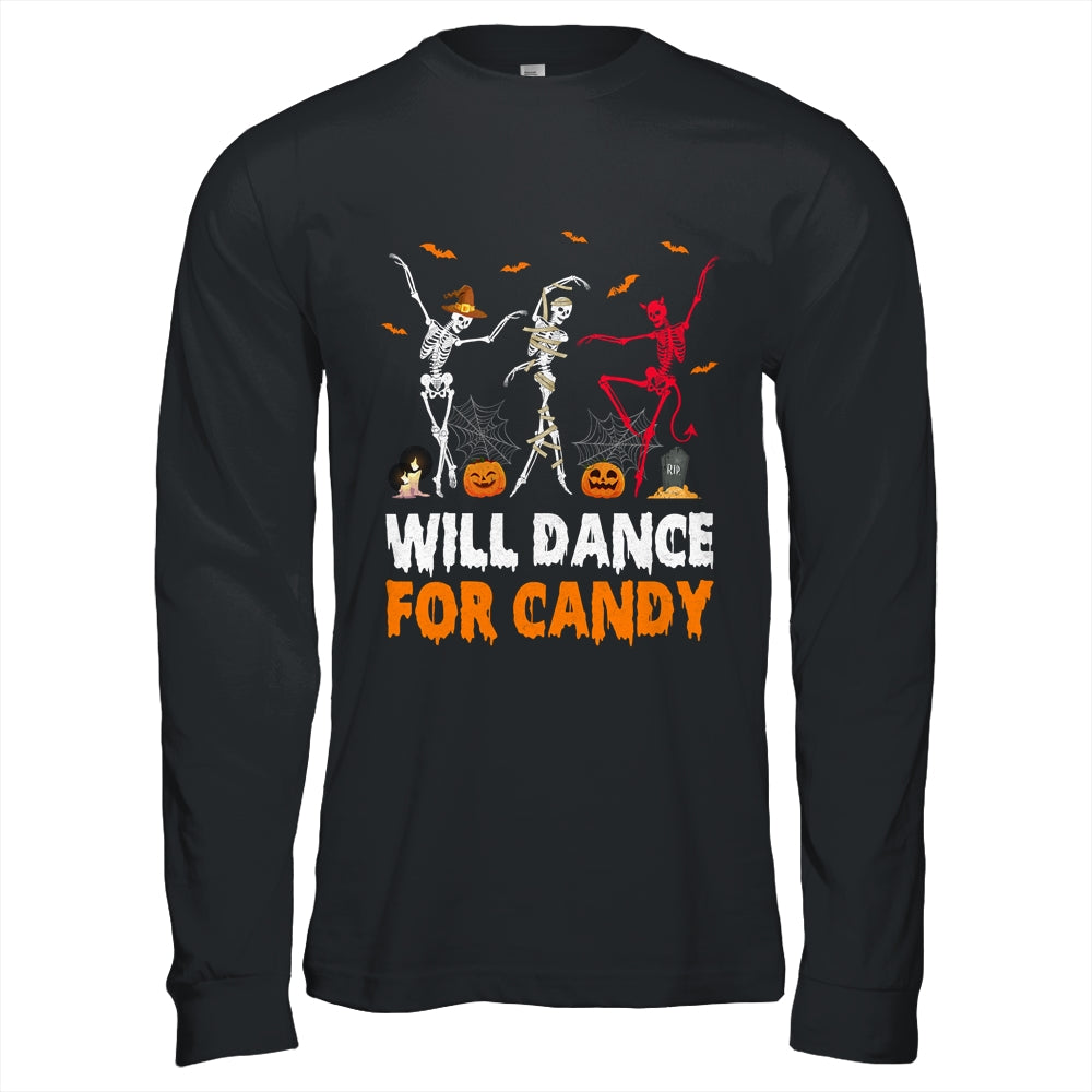 Skeletons Will Dance For Candy Halloween Men And Women Shirt & Hoodie | teecentury