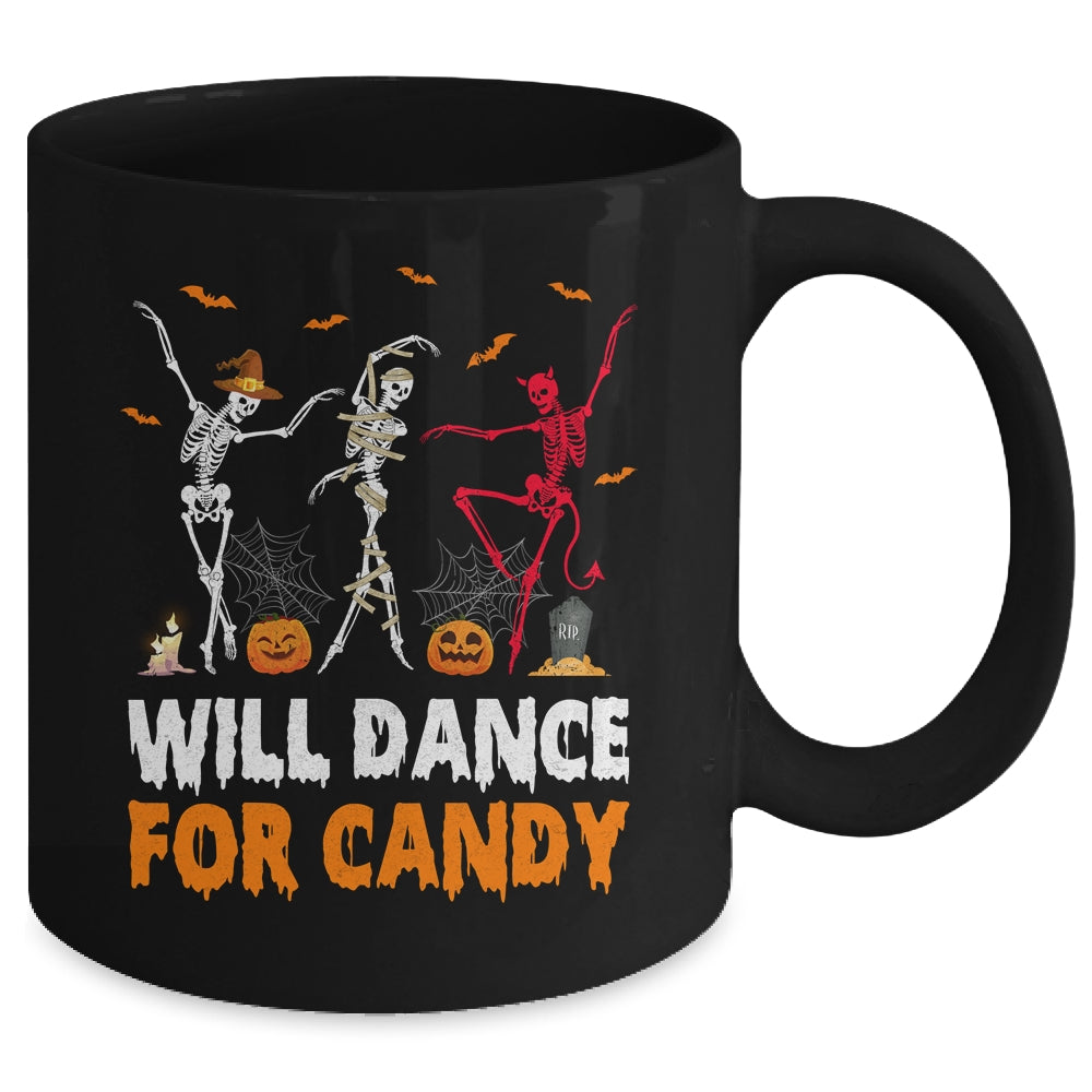 Skeletons Will Dance For Candy Halloween Men And Women Mug | teecentury