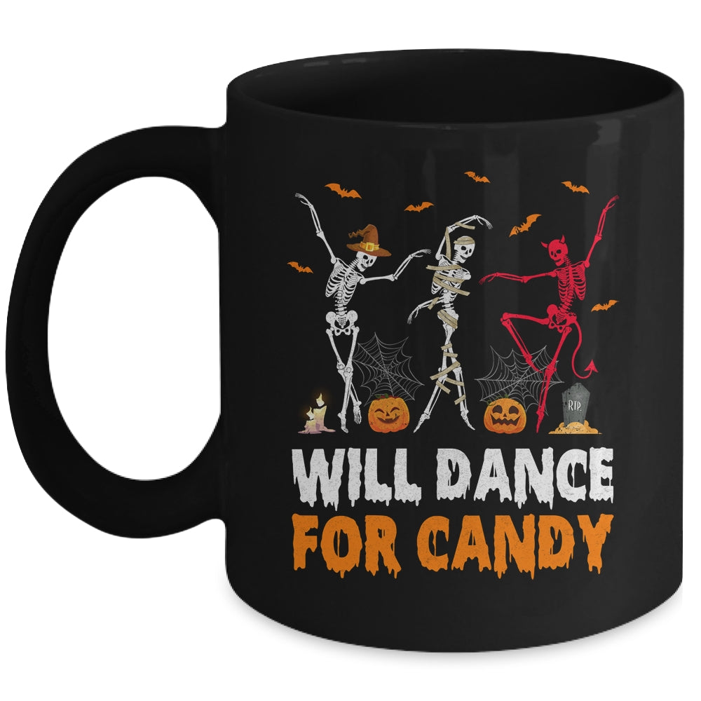 Skeletons Will Dance For Candy Halloween Men And Women Mug | teecentury