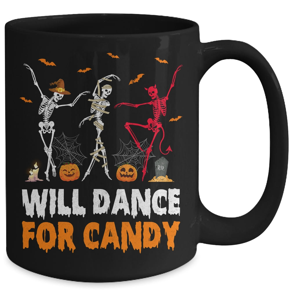 Skeletons Will Dance For Candy Halloween Men And Women Mug | teecentury