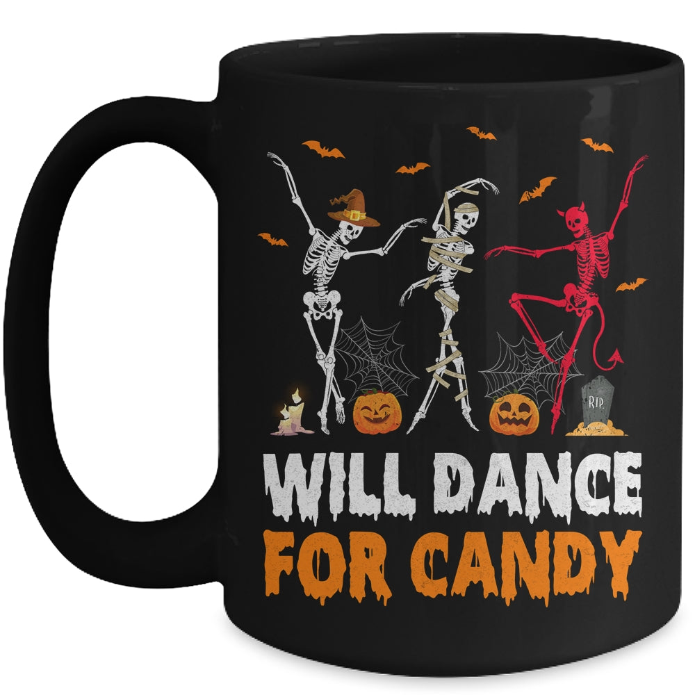 Skeletons Will Dance For Candy Halloween Men And Women Mug | teecentury