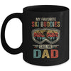 Skiing My Favorite Ski Buddies Call Me Dad Funny Fathers Day Mug Coffee Mug | Teecentury.com