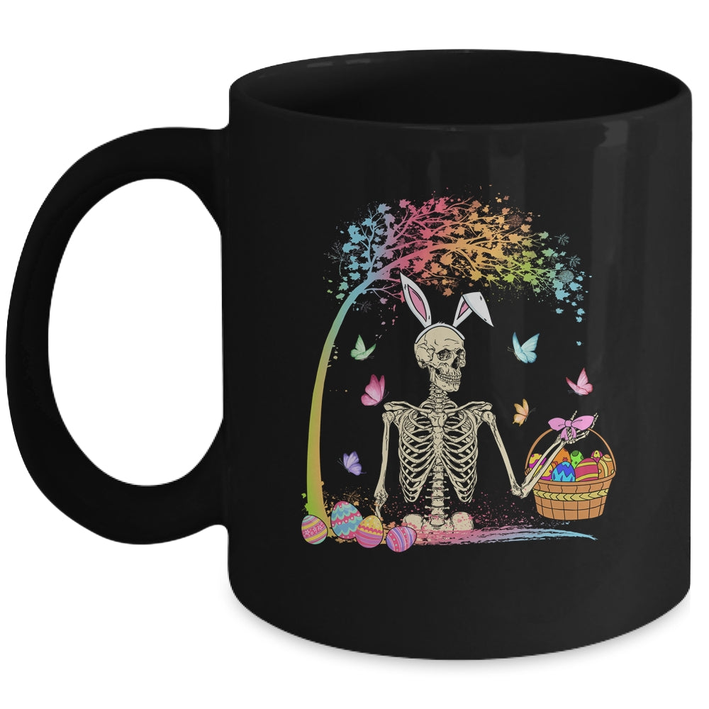 Skull Bunny Ears Rabbit Easter Egg Men Women Easter Day Mug | teecentury