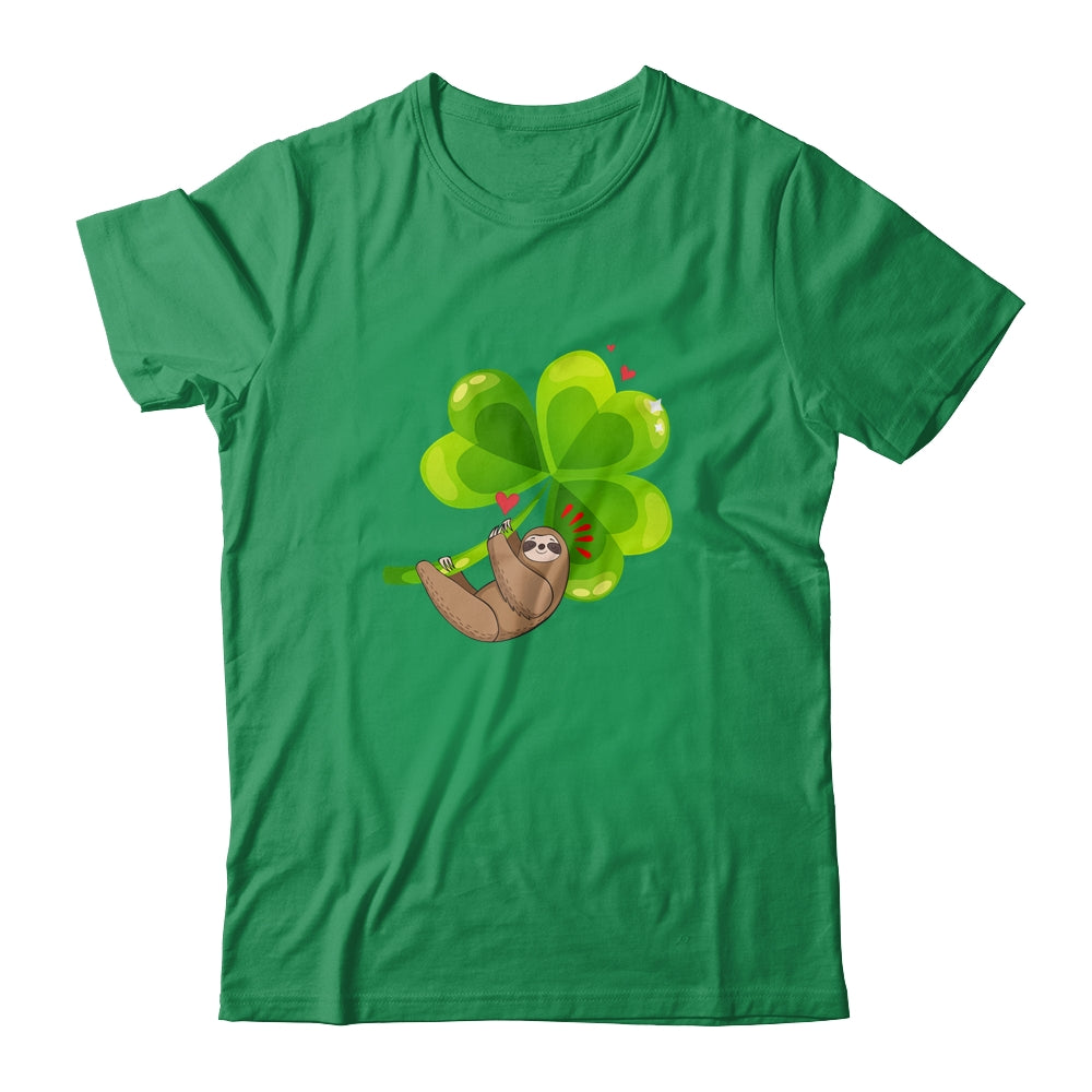 Sloth Shamrock St Patricks Day Funny Sloth Irish Gift T-Shirt & Hoodie | Teecentury.com