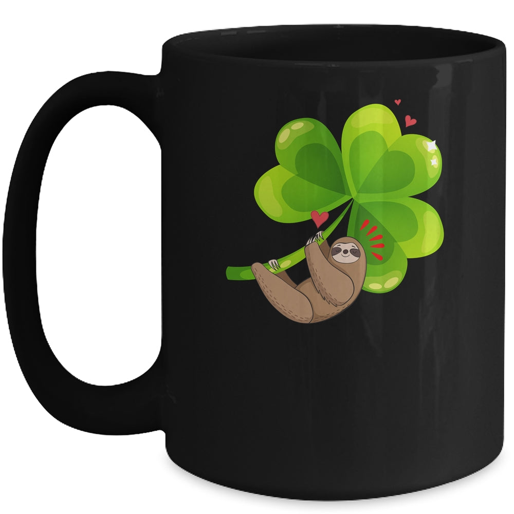 Sloth Shamrock St Patricks Day Funny Sloth Irish Gift Mug Coffee Mug | Teecentury.com