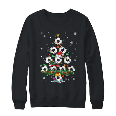 Soccer Christmas Tree Santa Pickleball X Mas Lights Shirt & Sweatshirt | teecentury