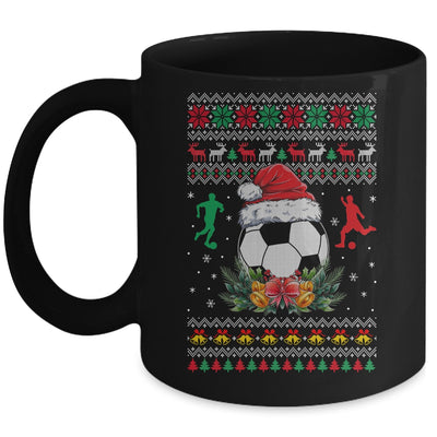 Soccer Christmas Ugly Funny Santa Sport Men Boy Mug | teecentury