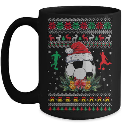 Soccer Christmas Ugly Funny Santa Sport Men Boy Mug | teecentury