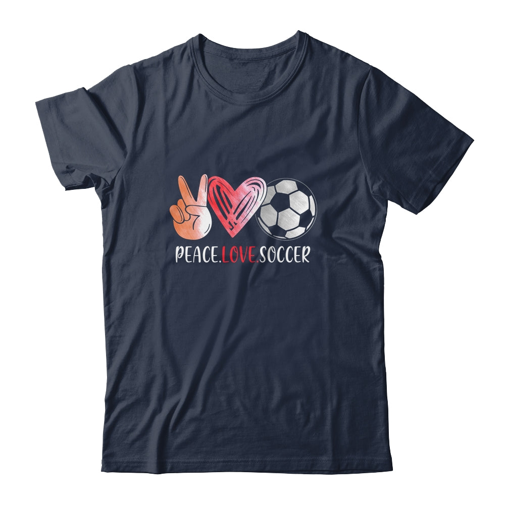 Soccer Player Girls Peace Love Soccer Women T-Shirt & Tank Top | Teecentury.com