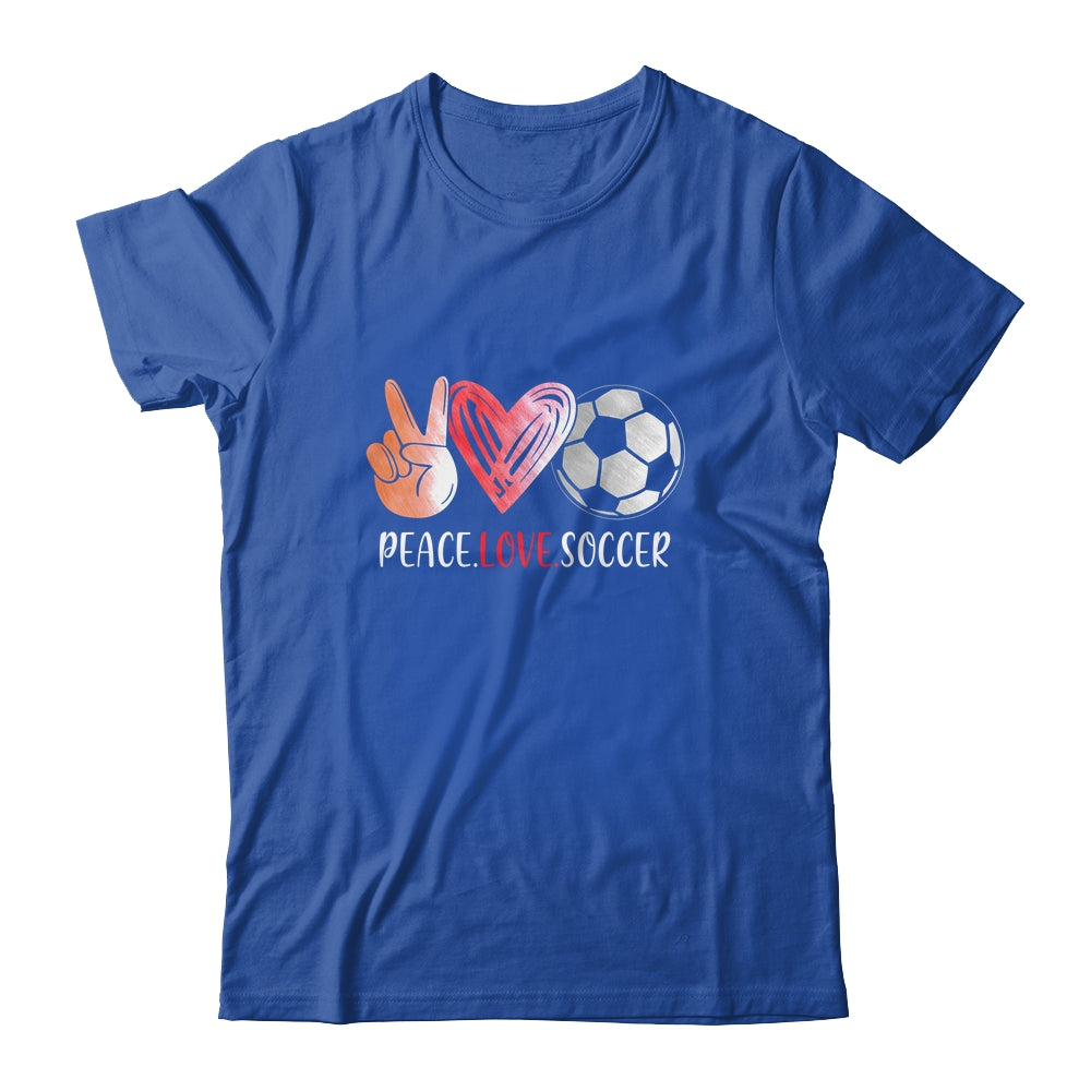 Soccer Player Girls Peace Love Soccer Women T-Shirt & Tank Top | Teecentury.com