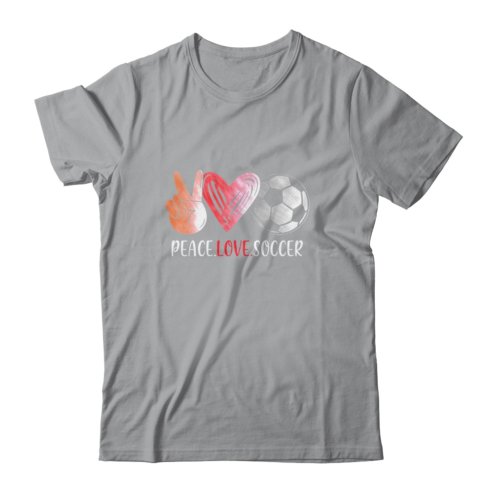 Soccer Player Girls Peace Love Soccer Women T-Shirt & Tank Top | Teecentury.com