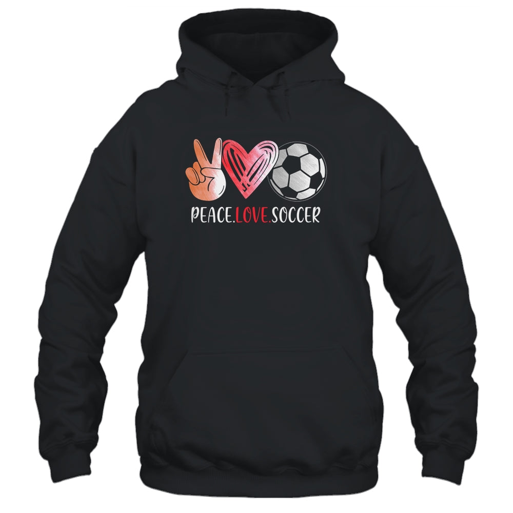 Soccer Player Girls Peace Love Soccer Women T-Shirt & Tank Top | Teecentury.com