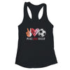 Soccer Player Girls Peace Love Soccer Women T-Shirt & Tank Top | Teecentury.com