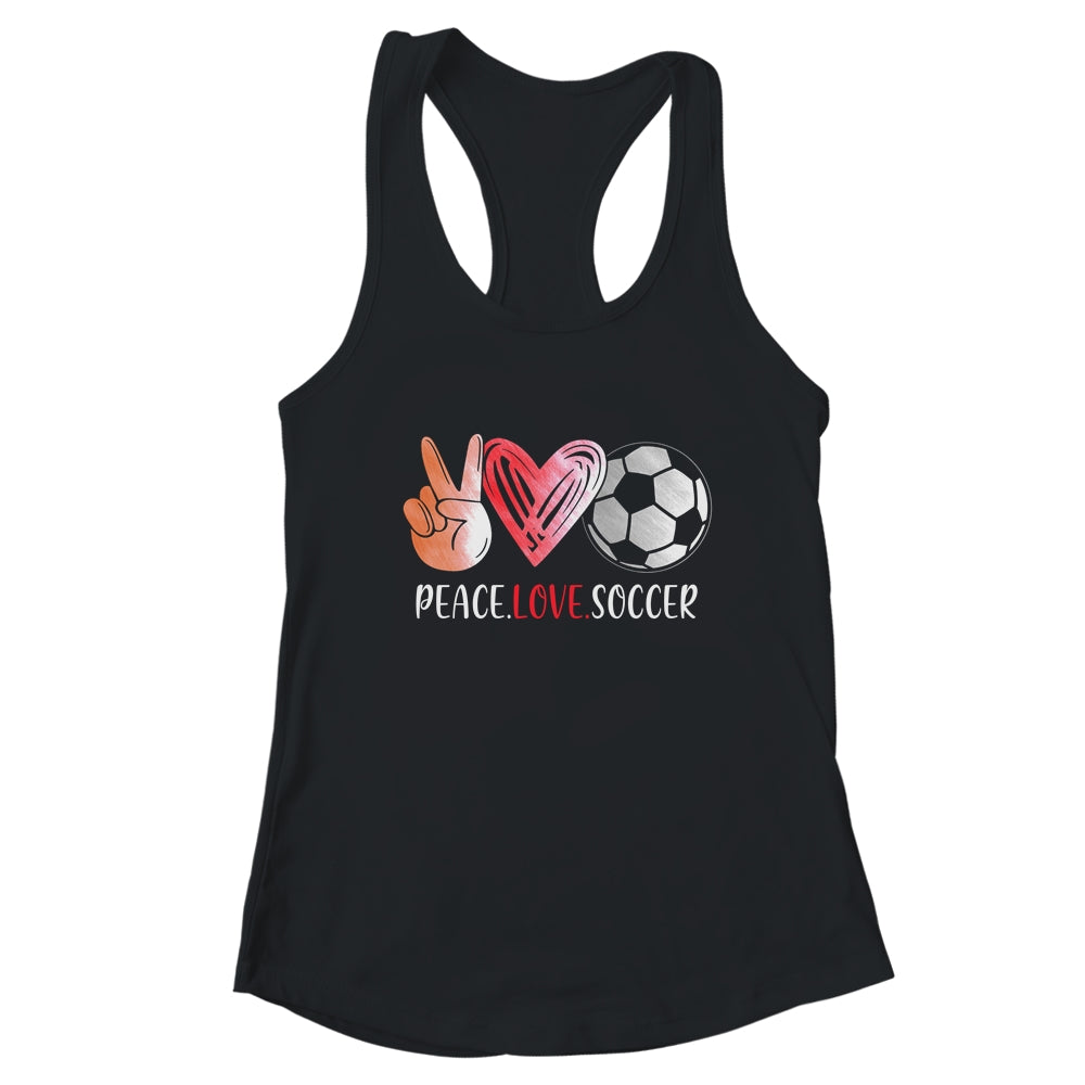 Soccer Player Girls Peace Love Soccer Women T-Shirt & Tank Top | Teecentury.com