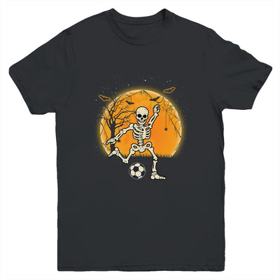 Soccer Skeleton Halloween Boys Soccer Player Halloween Youth Youth Shirt | Teecentury.com