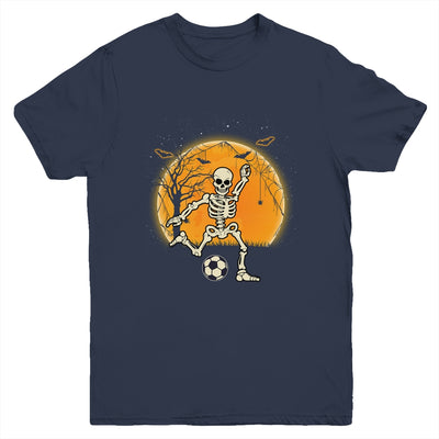 Soccer Skeleton Halloween Boys Soccer Player Halloween Youth Youth Shirt | Teecentury.com