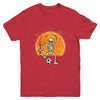 Soccer Skeleton Halloween Boys Soccer Player Halloween Youth Youth Shirt | Teecentury.com