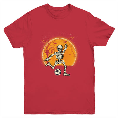 Soccer Skeleton Halloween Boys Soccer Player Halloween Youth Youth Shirt | Teecentury.com