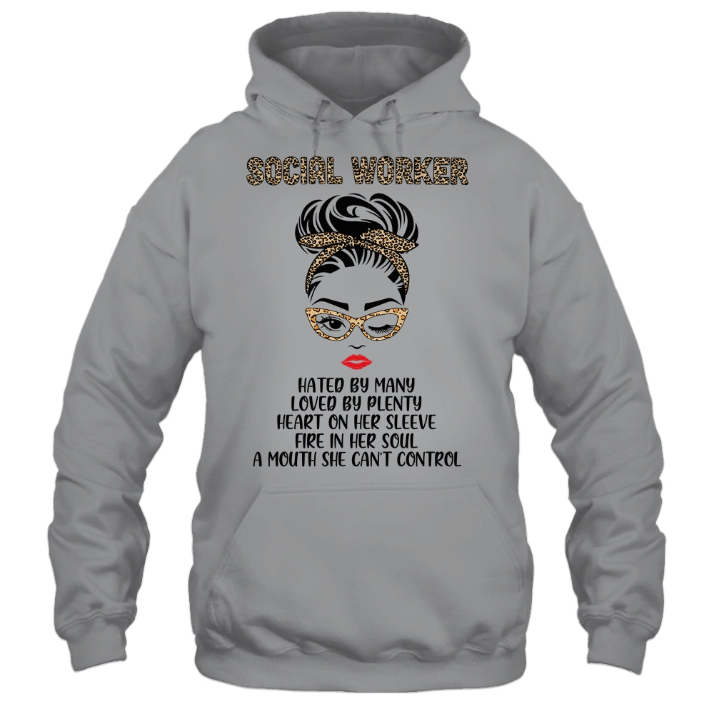 Social Worker Hated By Many Loved By Plenty Leopard Women T-Shirt & Tank Top | Teecentury.com