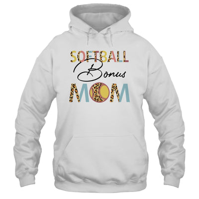 Softball Bonus Mom Softball Mom Leopard Mothers Day T-Shirt & Tank Top | Teecentury.com
