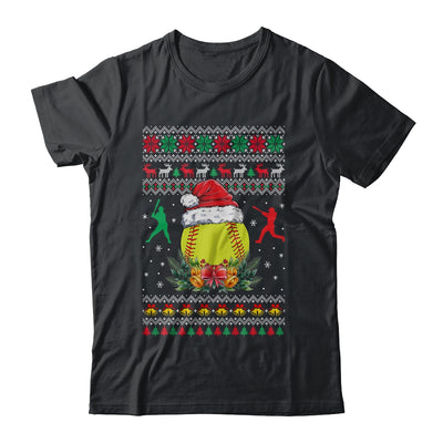 Softball Christmas Ugly Funny Santa Sport Men Boy Shirt & Sweatshirt | teecentury