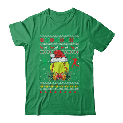 Softball Christmas Ugly Funny Santa Sport Men Boy Shirt & Sweatshirt | teecentury