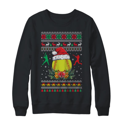 Softball Christmas Ugly Funny Santa Sport Men Boy Shirt & Sweatshirt | teecentury