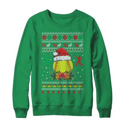 Softball Christmas Ugly Funny Santa Sport Men Boy Shirt & Sweatshirt | teecentury