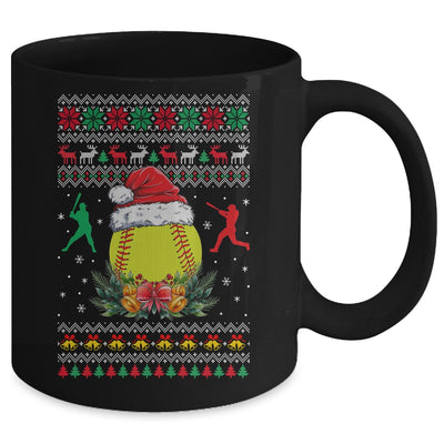 Softball Christmas Ugly Funny Santa Sport Men Boy Mug | teecentury