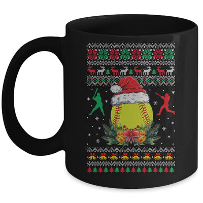 Softball Christmas Ugly Funny Santa Sport Men Boy Mug | teecentury