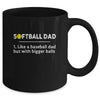 Softball Dad Like A Baseball But With Bigger Balls Mug Coffee Mug | Teecentury.com