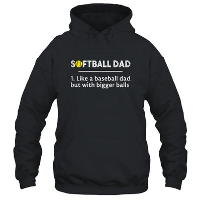 Softball Dad Like A Baseball But With Bigger Balls T-Shirt & Hoodie | Teecentury.com