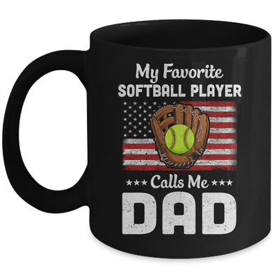Softball Dad My Favorite Softball Player Calls Me Dad Mug Coffee Mug | Teecentury.com