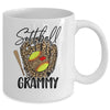 Softball Grammy Leopard Game Day Softball Lover Mothers Day Mug | teecentury