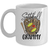 Softball Grammy Leopard Game Day Softball Lover Mothers Day Mug | teecentury