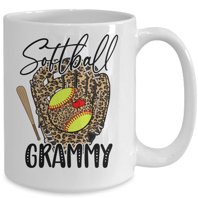 Softball Grammy Leopard Game Day Softball Lover Mothers Day Mug | teecentury