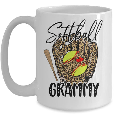 Softball Grammy Leopard Game Day Softball Lover Mothers Day Mug | teecentury