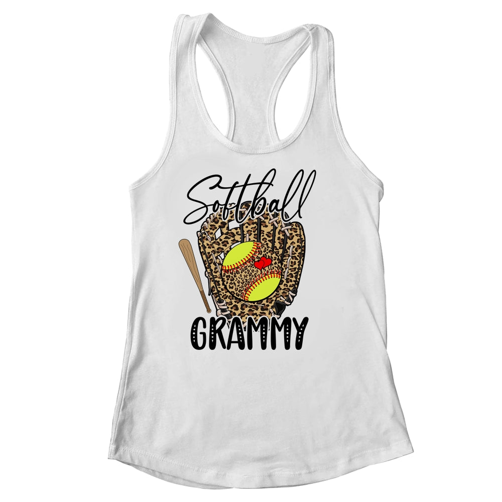 Softball Grammy Leopard Game Day Softball Lover Mothers Day Shirt & Tank Top | teecentury